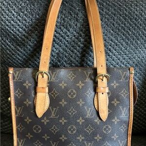 Louis Vuitton Monogram Canvas Tote with Natural Vachetta Straps